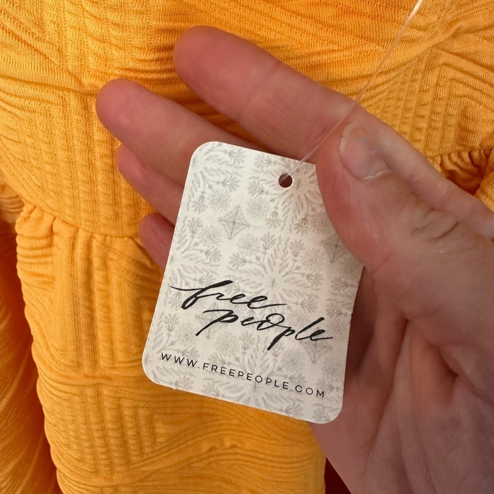 NWT Free People Violet Mini Dress in Carrot Ginger Women’s Size Medium - Picture 6 of 10